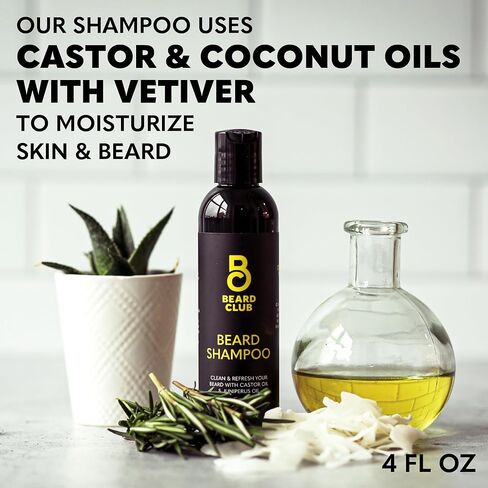 The Beard Club Original Premium Beard Shampoo - Natural & Nourishing Formula for Soft, Clean & Healthy Facial Hair - Gentle on Skin - Sulfate & Paraben Free - 4 fl oz in Saudi Arabia