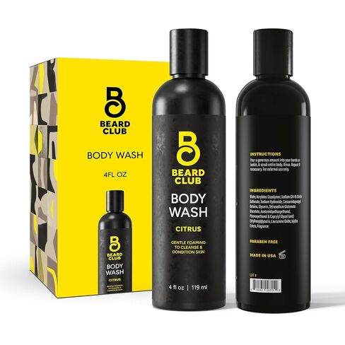 The Beard Club Original Premium Beard Shampoo - Natural & Nourishing Formula for Soft, Clean & Healthy Facial Hair - Gentle on Skin - Sulfate & Paraben Free - 4 fl oz in Saudi Arabia
