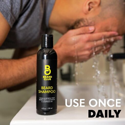The Beard Club Original Premium Beard Shampoo - Natural & Nourishing Formula for Soft, Clean & Healthy Facial Hair - Gentle on Skin - Sulfate & Paraben Free - 4 fl oz in Saudi Arabia