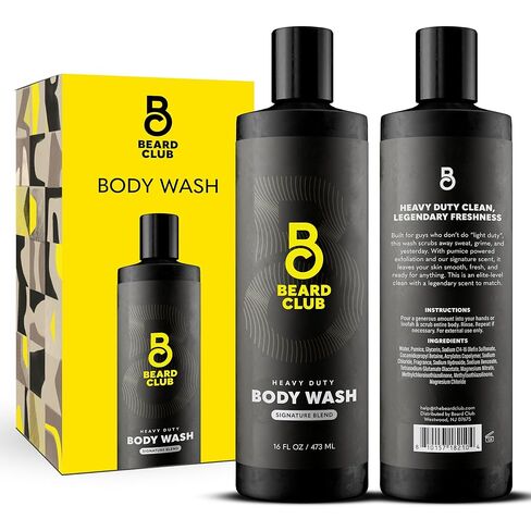 The Beard Club Original Premium Beard Shampoo - Natural & Nourishing Formula for Soft, Clean & Healthy Facial Hair - Gentle on Skin - Sulfate & Paraben Free - 4 fl oz in Saudi Arabia