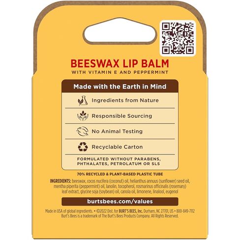 Burt's Bees 100% Natural Moisturizing Lip Balm (Original Beeswax) in Kuwait