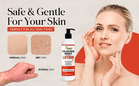 Colostrum and Honey Body Lotion - Peptide Firming Body Lotion for Women and Men - Non-Comedogenic Anti Aging Firming Cream Moisturizer for Sensitive Skin (Sweet Floral) in Kuwait
