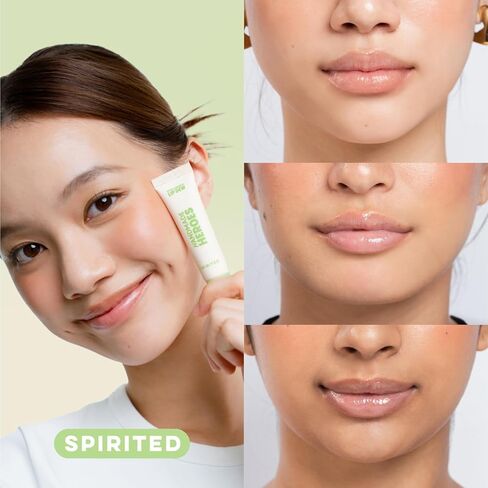 Handmade Heroes 100% Natural Vegan Tinted Lip Gloss with Hyaluronic Acid - Lightweight Moisturizing Soft Lipstick for Dry Lips - Spirited (Colorless) in Kuwait