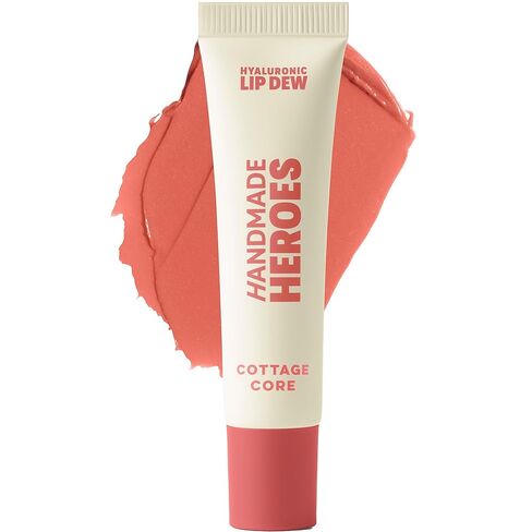 Handmade Heroes 100% Natural Vegan Tinted Lip Gloss with Hyaluronic Acid - Lightweight Moisturizing Soft Lipstick for Dry Lips - Cottage Core (Pink) in Kuwait