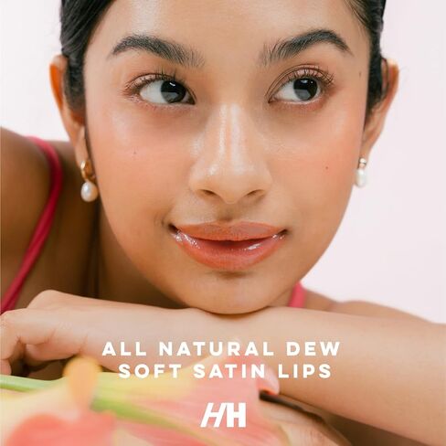 Handmade Heroes 100% Natural Vegan Tinted Lip Gloss with Hyaluronic Acid - Lightweight Moisturizing Soft Lipstick for Dry Lips - Cottage Core (Pink) in Kuwait