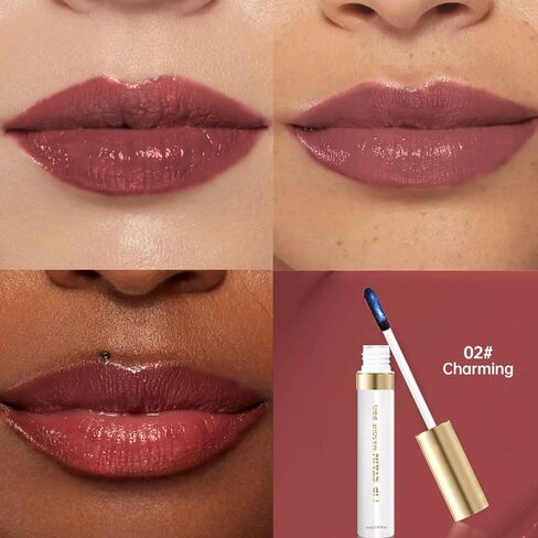 Lip Stain Peel Off – Wipe-Off Lip Stain Tattoo | Long Lasting Waterproof Lip Tint, High-Pigment Matte Lip Color, Smudge & Transfer Proof Lip Stains Masque, Kiss-Proof All-Day Lip Makeup 02# in Kuwait