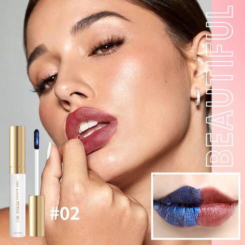 Lip Stain Peel Off – Wipe-Off Lip Stain Tattoo | Long Lasting Waterproof Lip Tint, High-Pigment Matte Lip Color, Smudge & Transfer Proof Lip Stains Masque, Kiss-Proof All-Day Lip Makeup 02# in Kuwait