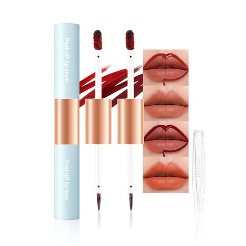 Lip Stain Peel Off – Wipe-Off Lip Stain Tattoo | Long Lasting Waterproof Lip Tint, High-Pigment Matte Lip Color, Smudge & Transfer Proof Lip Stains Masque, Kiss-Proof All-Day Lip Makeup 02# in Kuwait
