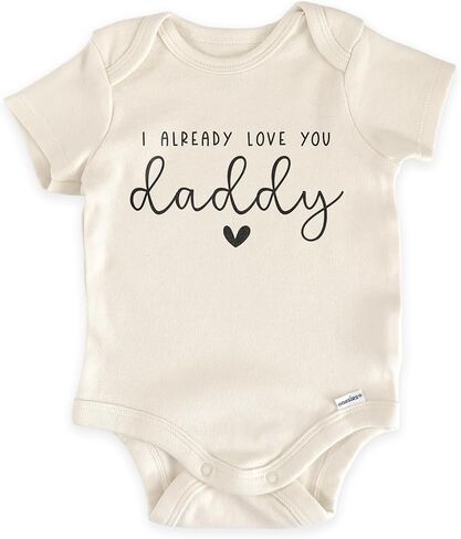 I Already Love You Daddy Baby Bodysuit - Dad Pregnancy Reveal Infant Outfit - New Dad To Be Announcement Gift in Kuwait