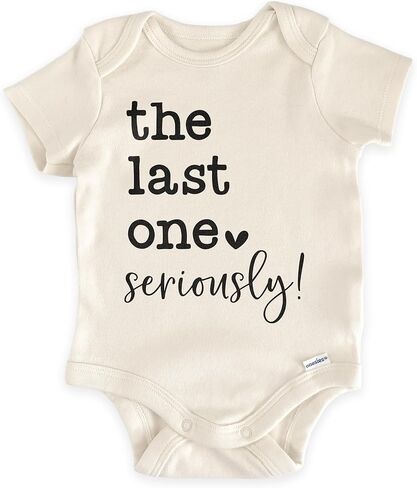 The Last One Seriously Baby Bodysuit - Funny Pregnancy Announcement Infant Outfit - Surprise Baby Reveal Gift in Kuwait