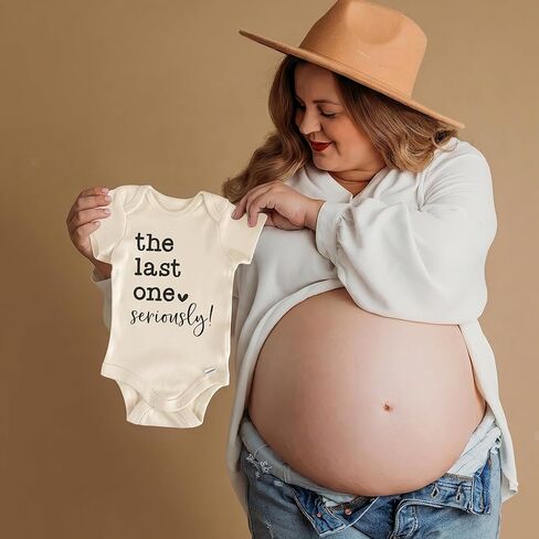 The Last One Seriously Baby Bodysuit - Funny Pregnancy Announcement Infant Outfit - Surprise Baby Reveal Gift in Kuwait