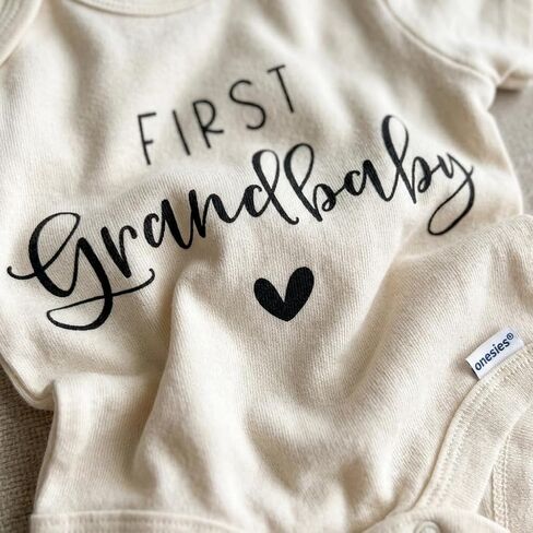 First Grandbaby Baby Bodysuit - Grandparent Pregnancy Announcement Infant Outfit - Grandma Grandpa Reveal New Baby Gift in Kuwait