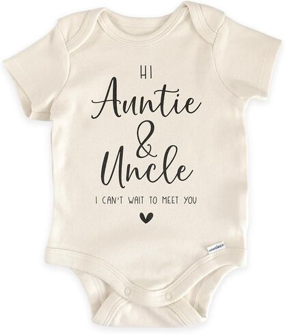 مرحبًا Auntie & Uncle ملابس تكشف عن الحمل للرضع - هدية إعلان عائلية عن الطفل in Kuwait