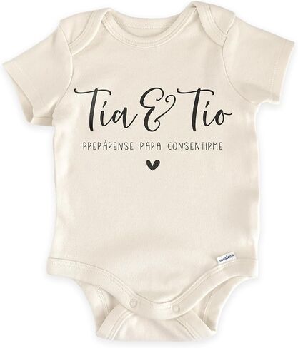 Tia Tio Preparense Para Consentirme Baby Bodysuit - Spanish Pregnancy Announcement Infant Outfit - Aunt Uncle Reveal Gift in Kuwait