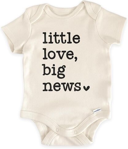 بدلة أطفال من Little Love Big News - ملابس أطفال للإعلان عن الحمل للأجداد - هدية مفاجئة لإعلان مولود جديد in Kuwait