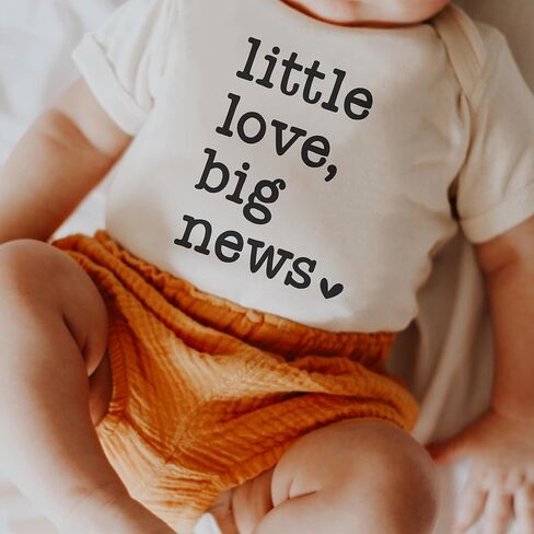 بدلة أطفال من Little Love Big News - ملابس أطفال للإعلان عن الحمل للأجداد - هدية مفاجئة لإعلان مولود جديد in Kuwait