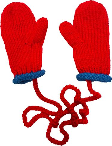 Knitted Gloves Women Winter Mittens Handmade Braided Rope Double Color in Kuwait