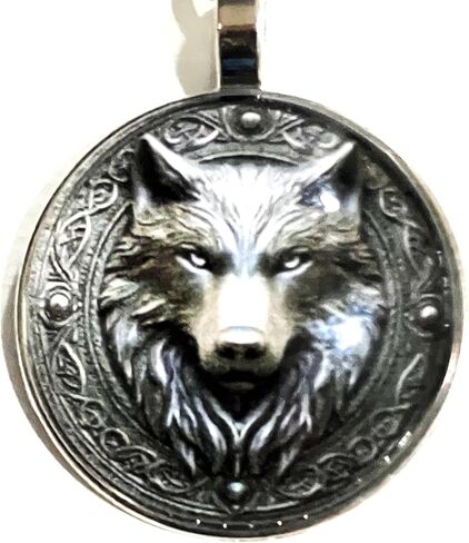 VIKING WOLF KEYCHAIN, Fenrir, 3D Purse Charm Beltloop Backpack Handmade Gift Wrapped Men Women Celtic Gift in Kuwait