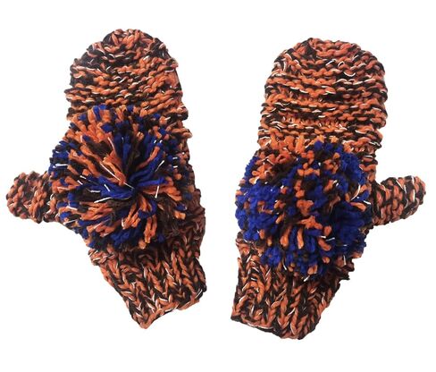Handmade Knitted Beanie or Gloves Pom Ball Earmuff Hat Cap Women Winter (Adult, Only Gloves) in Kuwait