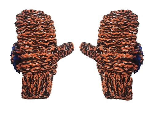 Handmade Knitted Beanie or Gloves Pom Ball Earmuff Hat Cap Women Winter (Adult, Only Gloves) in Kuwait