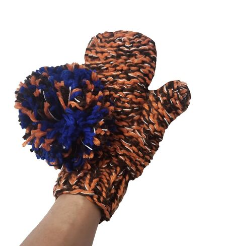 Handmade Knitted Beanie or Gloves Pom Ball Earmuff Hat Cap Women Winter (Adult, Only Gloves) in Kuwait