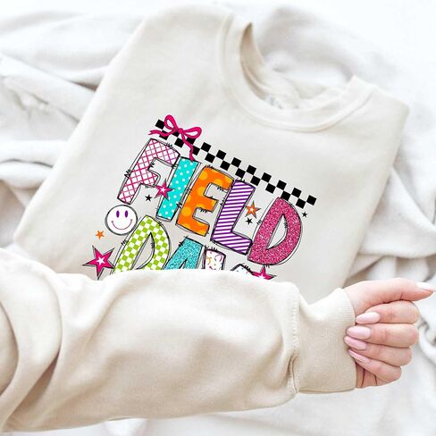 Custom Field Day Shirt for Teachers, Kids and Students, School Sports Day Team Outfit, Personalized Name Tee, Sweatshirt, Hoodie Black in Kuwait