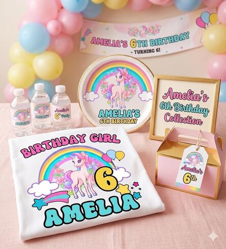 Personalized Birthday Girl Outfit – Add Name & Age, Family Matching Tees for Party Celebration, Handmade Apparel for Girls’ Birthday U2 in Kuwait