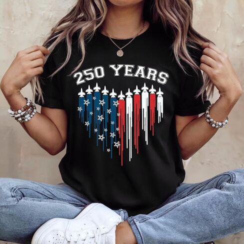 تي شيرت 250 عامًا من الحرية للرجال والنساء والأطفال تي شيرت بعلم أمريكي وطني الرابع من يوليو تي شيرت Merica Rock USA يوم الاستقلال جرافيك تي شيرت in Kuwait