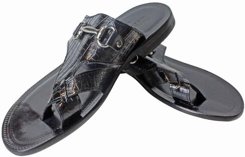 حذاء صندل جلد إيطالي للرجال من Jo Black Croco in Kuwait