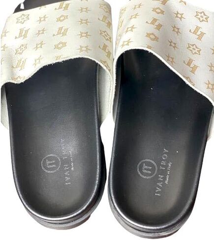 Caviar Italian White Logo Maxi Sandal in Kuwait
