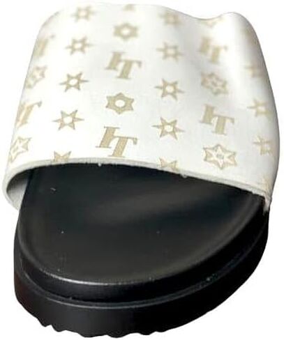 Caviar Italian White Logo Maxi Sandal in Kuwait