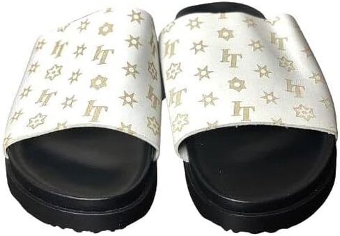 Caviar Italian White Logo Maxi Sandal in Kuwait