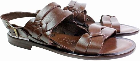 Mario Brown Italian Leather Sandals For men in Kuwait