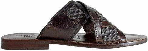 Jacob Brown Men’s Italian Leather Sandals Shoes in Kuwait
