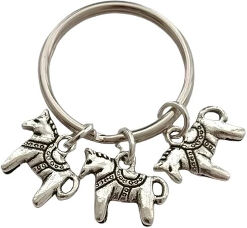 Countryside Horse Charm Keychain Creative Cute Key Ring Accessories for Horse Lovers in Kuwait