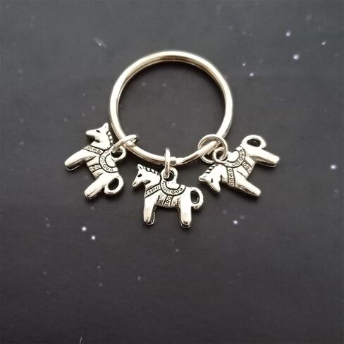 Countryside Horse Charm Keychain Creative Cute Key Ring Accessories for Horse Lovers in Kuwait