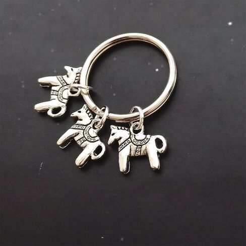 Countryside Horse Charm Keychain Creative Cute Key Ring Accessories for Horse Lovers in Kuwait