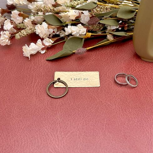 I Still Do Brass Keychain, 21st Anniversary, Hand Stamped Gift for Husband Wife, Handcrafted Keepsake, Made in USA in Kuwait