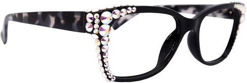 NY FIFTH AVENUE Madison Square، (Bling) نظارات للقراءة 4 نساء W (AB) إطار عريض كريستالات أوروبية in Kuwait
