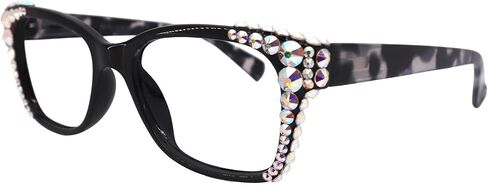 NY FIFTH AVENUE Madison Square، (Bling) نظارات للقراءة 4 نساء W (AB) إطار عريض كريستالات أوروبية in Kuwait