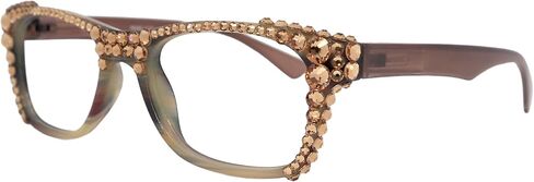 NY FIFTH AVENUE Kelly، (Bling) نظارات قراءة نسائية مع كريستالات أوروبية كاملة (كولورادو الفاتحة). in Kuwait