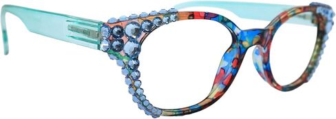 NY FIFTH AVENUE Versailles, (Bling) Reading Glasses 4 women W (Aquamarine) Genuine European Crystals in Kuwait