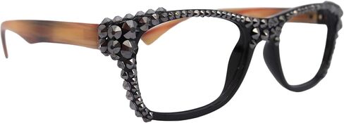 NY FIFTH AVENUE Kelly, (Bling) Women Reading Glasses W (Hematite) Full top European Crystals. in Kuwait
