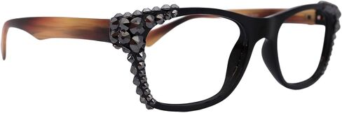 NY FIFTH AVENUE Kelly، (Bling) نظارات قراءة نسائية مع كريستالات أوروبية أصلية (الهيماتيت). in Kuwait