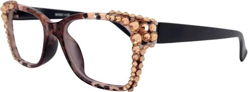 NY FIFTH AVENUE نظارات القراءة النسائية البوهيمية (Bling) مع كريستالات أوروبية أصلية (كولورادو الفاتحة). in Kuwait