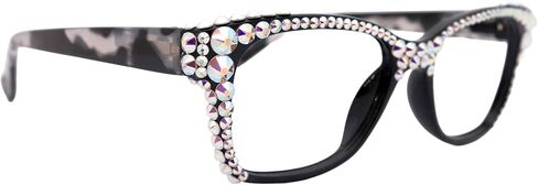NY FIFTH AVENUE Madison Square، (Bling) نظارات قراءة مع (AB) (إطار عريض) كريستالات أوروبية كاملة in Kuwait