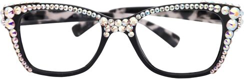 NY FIFTH AVENUE Madison Square، (Bling) نظارات قراءة مع (AB) (إطار عريض) كريستالات أوروبية كاملة in Kuwait