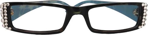 NY FIFTH AVENUE The French (Bling) Women Reading Glasses with (Clear) Crystals (Blue Camo) Rectangular in Kuwait