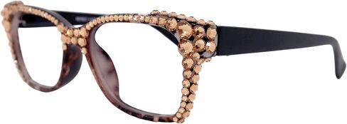 NY FIFTH AVENUE نظارات القراءة النسائية البوهيمية (Bling) مع (Ligth Colorado) كريستالات أوروبية كاملة. in Kuwait