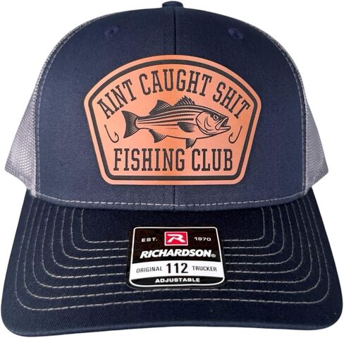 BUBBLEHEAD INK Ain't Caught Sh*t Fishing Club, Fisherman Fishing Gifts for Men, Dad, Funny Fishing Gift for Outdoorsman (Striped Bass) Black in Kuwait